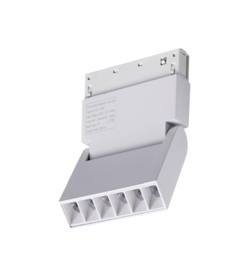 AJUSTABLE GRILLE LIGHT 6W WHITE LAMAPRA PARA RIEL MAGNETICO