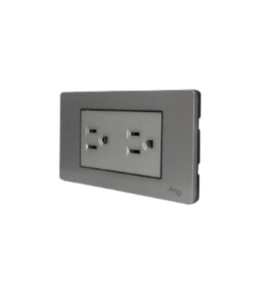 TOMACORREINTE 15A 250V MAX. ACABADO COLOR STAINLESS STELL