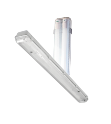 LAMPARA HERMETICA ANTIPOLVO IP65 DOUBLE SIDE LED 1.2 METROS PARA DOS TUBOS T8 LED