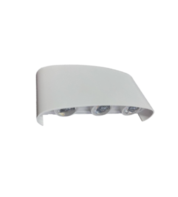 APLIQUE DE EXTERIOR 3000K ALU IP65 6W 158X80X40MM  CHIP SANAN COLOR BLANCO 570 LM