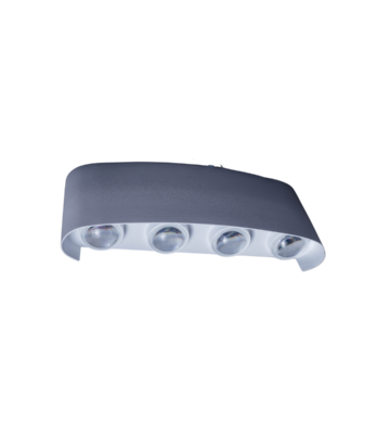 APLIQUE DE EXTERIOR 3000K ALU IP65 8W 210X80X48MM  CHIP SANAN COLOR BLANCO 710 LM
