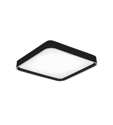 LAMPARA DE TECHO LED PLAFON 60W CCT, 490*490*H75, IP20, ACABADO EN NEGRO