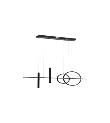 LAMPARA COLGANTE LED NEGRA 57W 300K 1000*50*H1500 ALUMINIO+SILICONA