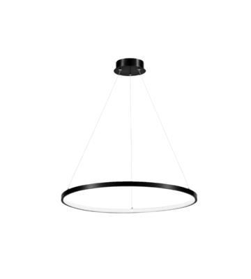 LAMPARA COLGANTE ARO  LED NEGRA 25W CCT  85V-265V – ALUMINIO+SILICONA