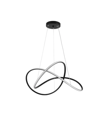 LAMPARA COLGANTE LED NEGRA 56W CCT 110-240V – SMART CONTROL APP – 550MM – ALUMINIO+SILICONA