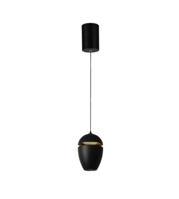 LAMPARA COLGANTE LED NEGRA 12W 30K 110-240V – D140*H100 – METAL+ACRILICO
