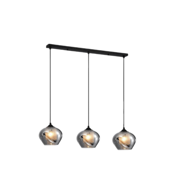 LAMPARA COLGANTE NEGRA 3XE27
