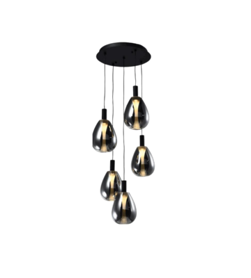 LAMPARA COLGANTE LED NEGRA 27W 30K