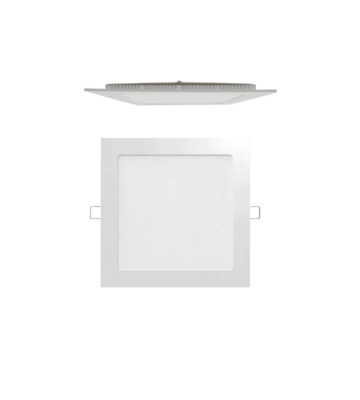 PANEL LED 12W 6500K 165*13mm CUADRADO RECESADO ALUMINIO + VIDRIO 85-265V