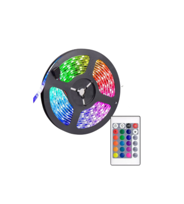 CINTA LED EXTERIOR RGB 5M 110V CON CTRL