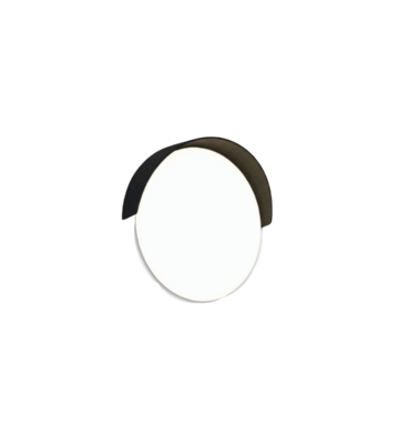 LAMPARA DE PARED DE EXTERIOR NEGRA 12W IP65 3000K ALUMINIO + PC D150*H82