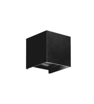 LAMPARA DE PARED EXTERIOR NEGRA LED 6W 30K 110-240V -100*100*100MM – ALUMINIO