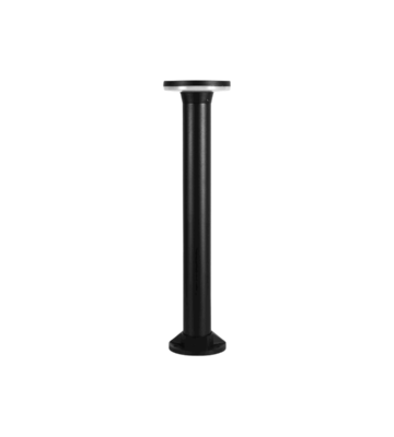 LAMPARA TIPO BOLARDO EXTERIOR NEGRO 12W 3000K ALUMINIO IP65 150X150X600MM
