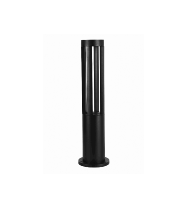 LAMPARA TIPO BOLARDO EXTERIOR NEGRO 12W 3000K ALUMINIO IP65 170X120X600