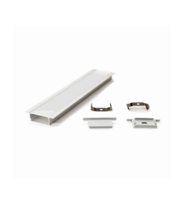 PERFIL ALUMINIO PARA CINTA LED KIT 2MTS