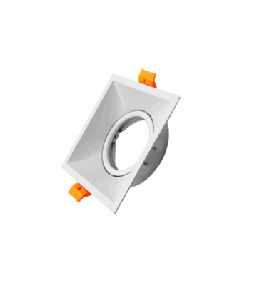OJO DE BUEY 1XGU10 ALUMINIO BLANCO 90x90xH42mm