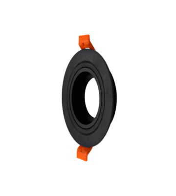 OJO DE BUEY 1XGU10 PLASTICO NEGRO 92x25mm