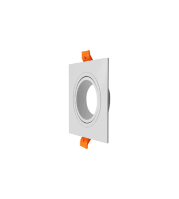 OJO DE BUEY 1XGU10 PLASTICO BLANCO 92x92x25mm
