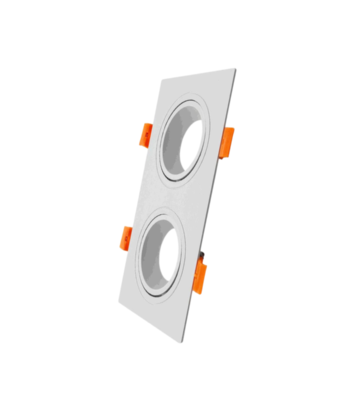 OJO DE BUEY DOBLE 2XGU10 PLASTICO BLANCO 92x173x25mm