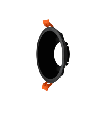 OJO DE BUEY 1XGU10 PLASTICO NEGRO Ø95x52mm