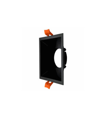 OJO DE BUEY 1XGU10 PLASTICO NEGRO 94x94x52mm