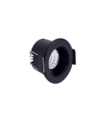 MINI OJO DE BUEY LED NEGRO 3W 30K  CARCASA:32mm ORIFICIO:28mm ALTURA: 25.9mm